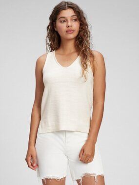Gap Knit Sleeveless V-Neck Sweater Tank